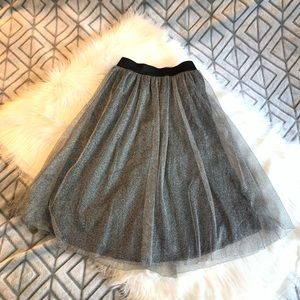 NWT Jessica Simpson Silver Grayson Skirt